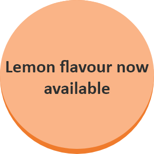 lemon flavour now available badge