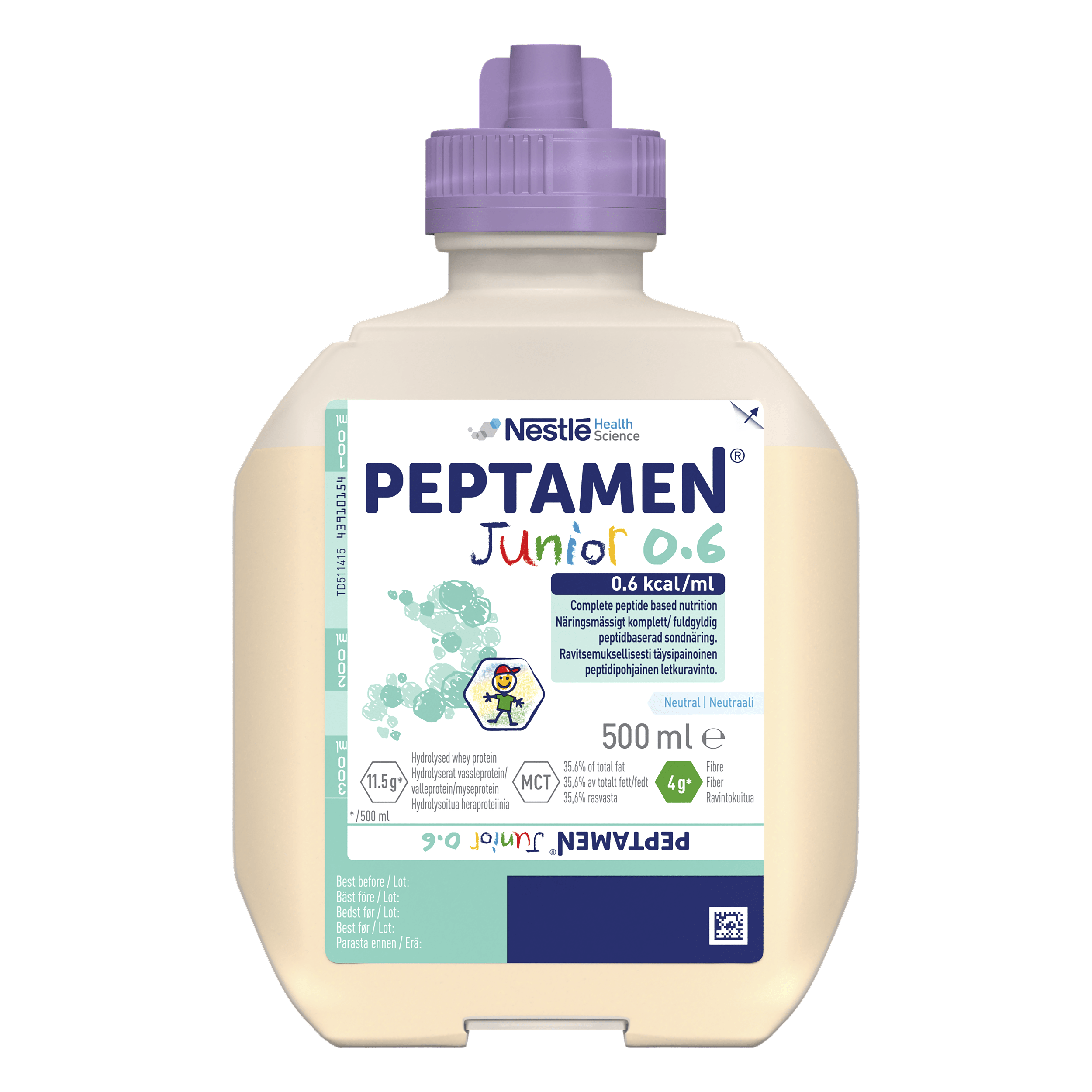 Peptamen Junior 0.6 bottle and label 