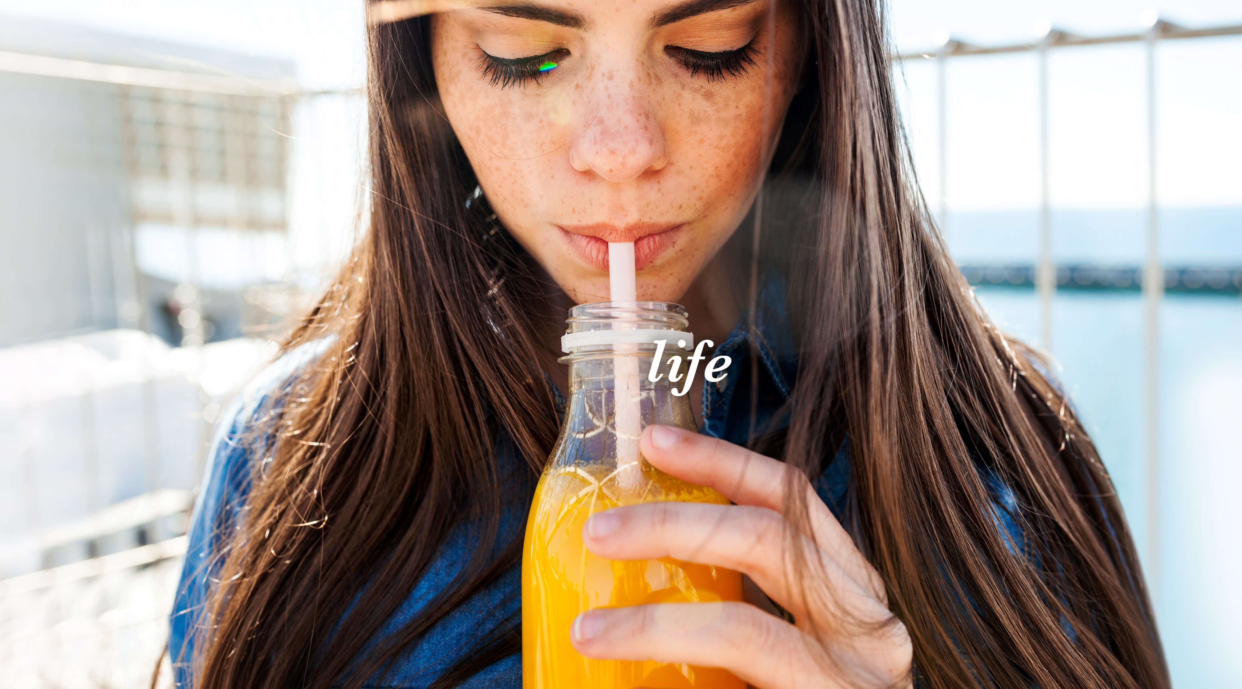 girl and orange juice