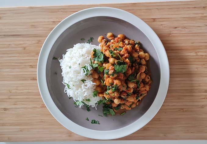 Chickpea Curry with Rice