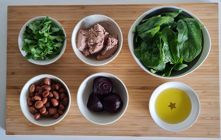 Tuna, Borlotti and Beetroot Salad